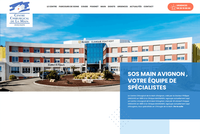Le avant / après du Centre chirurgical de la main Avignon