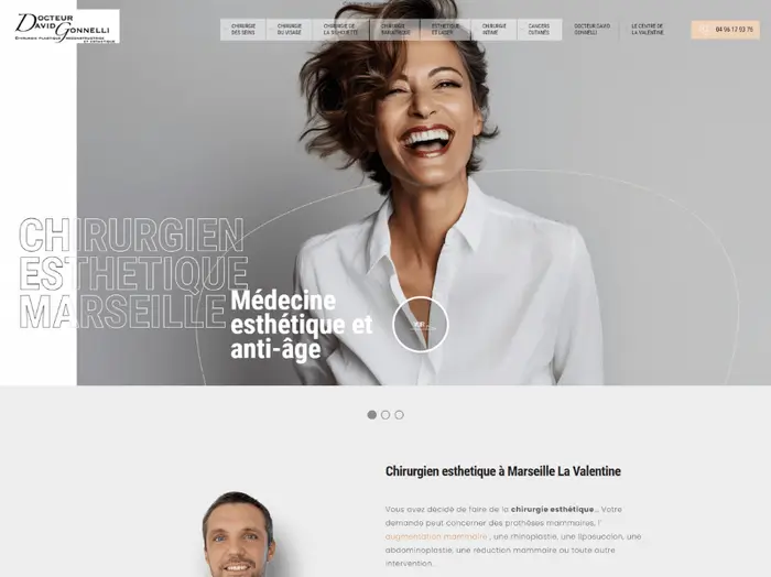 Le avant / après du site internet du Dr. Gonnelli