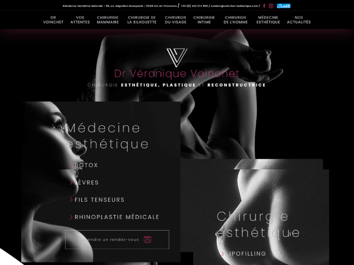 Le avant / après du site internet du Dr. Voinchet