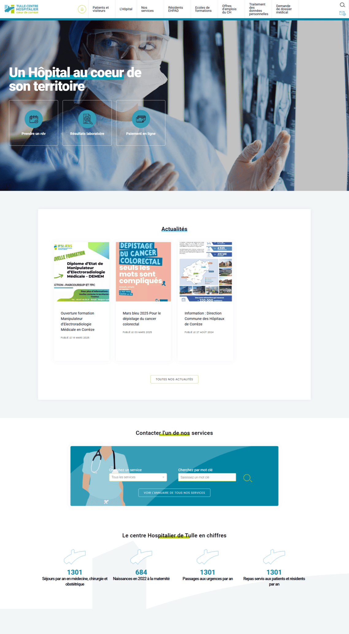 Avant / après de l'Hôpital de Tulle