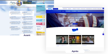 Le avant / après du site de l'AST74