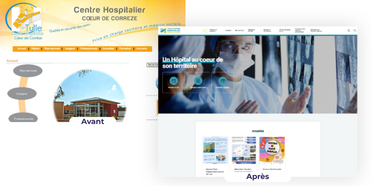 Le avant / après de l'Hôpital de Tulle