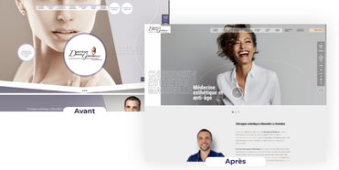 Le avant / après du site internet du Dr. Gonnelli