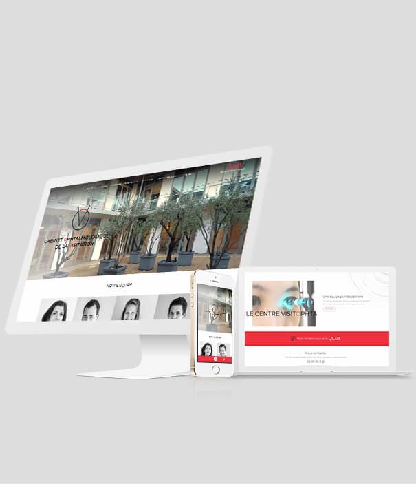 Visuel site web centre ophtalmologique de Rennes