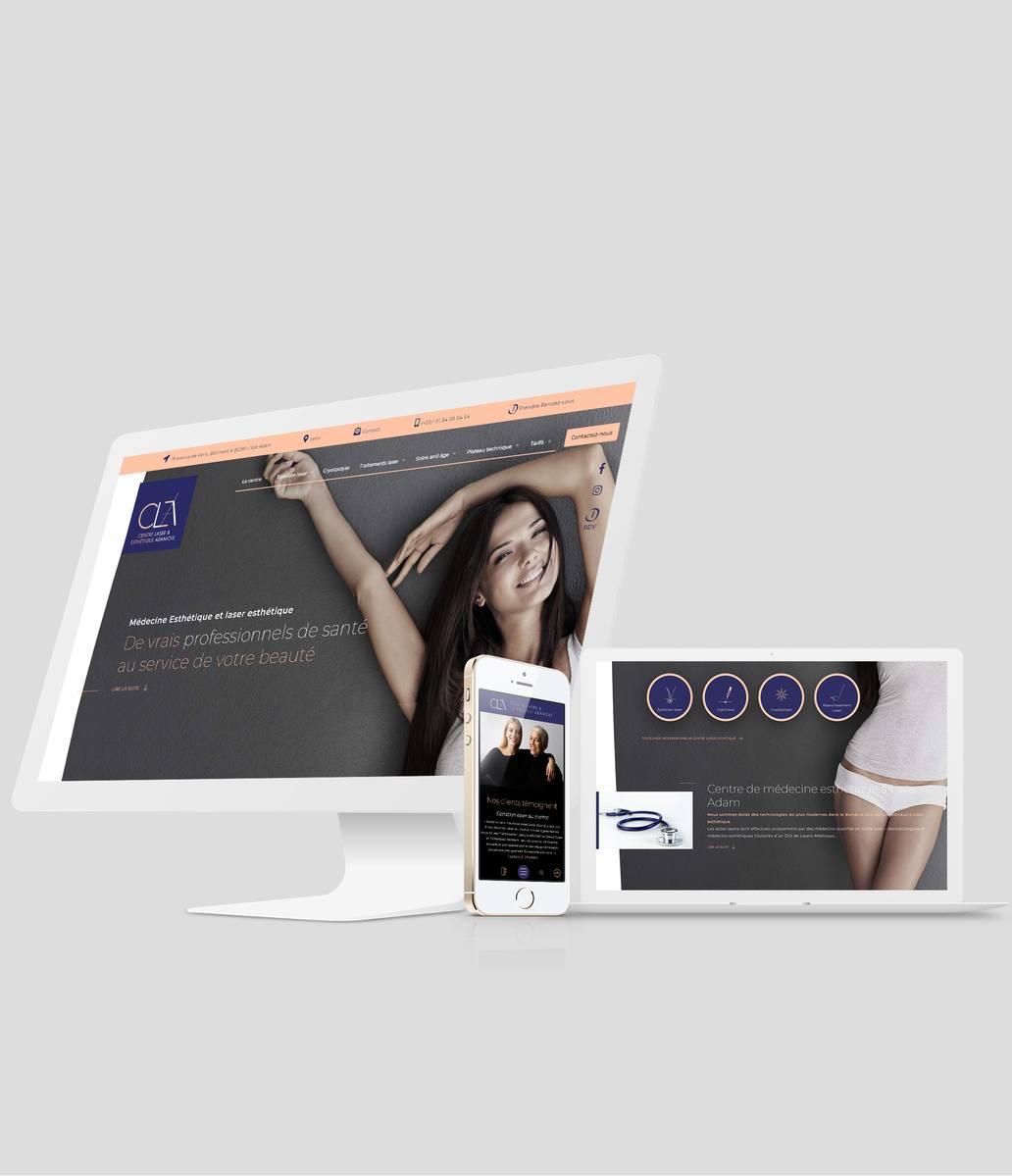 Visuel site web centre de médecine esthétique CLEA