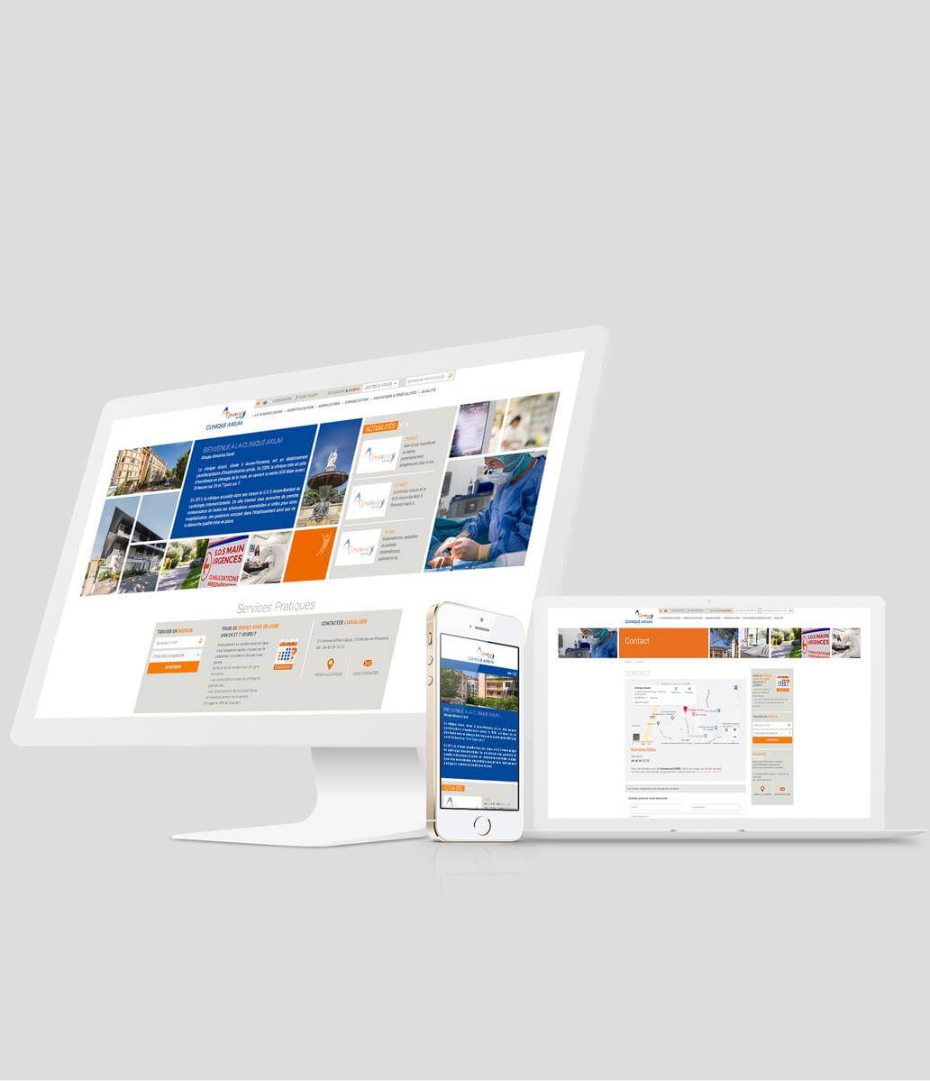 Visuel site web clinique Axium Aix-en-Provence