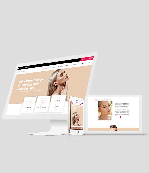 Visuel site web médecin esthétique St Etienne