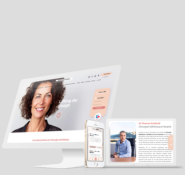 Visuel site web Dr. Guidicelli - Réalisation AnswebMed
