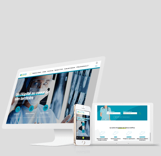 Visuel site web Hôpital de Tulle - Réalisation AnswebMed