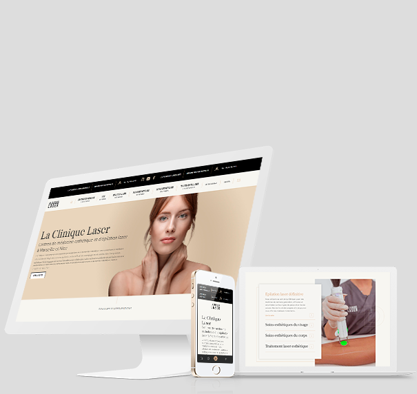 Visuel site web La Clinique Laser - Réalisation AnswebMed