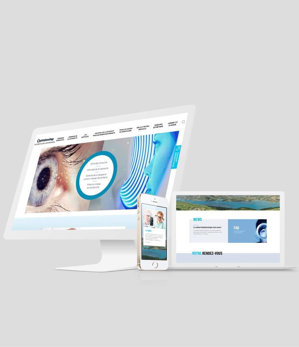 Visuel site web cabinet ophtalmologie Gap