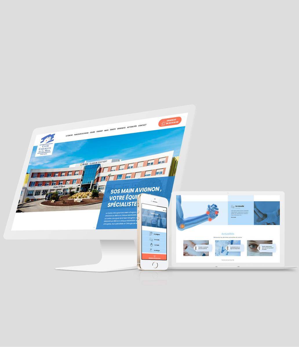 Visuel site web Centre chirurgical de la main Avignon